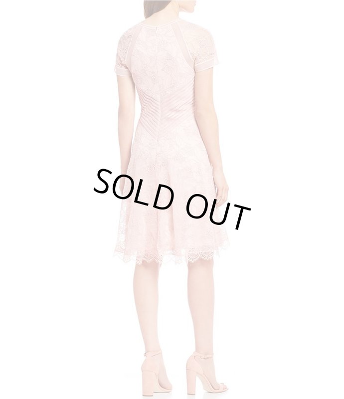 画像2: Tadashi Shoji タダシショージ レースAラインドレス  ピンク系 (2)
