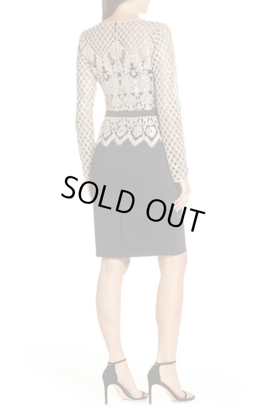 画像2: Tadashi Shoji タダシショージ Sequin & Crepe Cocktail Dress　ブラック系、ベージュ系 (2)