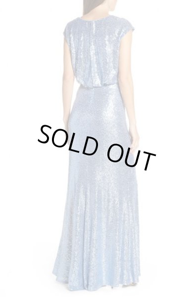 画像3: セール!Tadashi Shoji タダシショージ   スパンコールイブニングドレス ブルー系 (3)