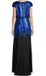 画像2: Tadashi Shoji タダシショージ  Sequin & Crepe Blouson Evening Dress ブラック、ブルー系 (2)