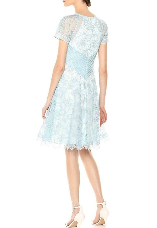 画像3: Tadashi Shoji タダシショージ レースAラインドレス  ブルー系 (3)