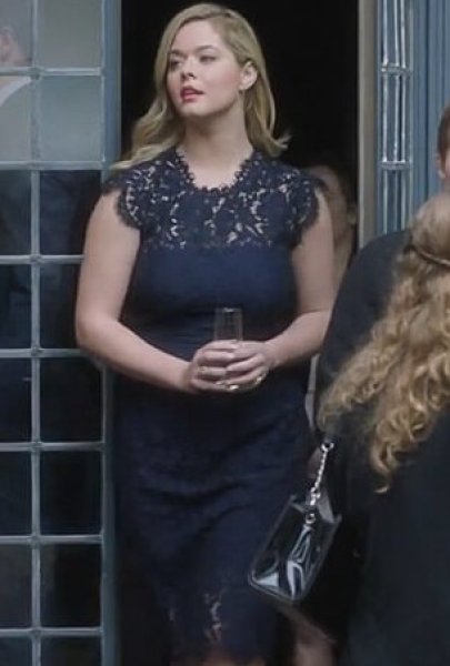 画像5: 期間限定セール!【プリティリトルライヤーズ使用、Hoda Kotb着用】Rachel Zoe   Suzette Fitted Dress  ネイビー (5)