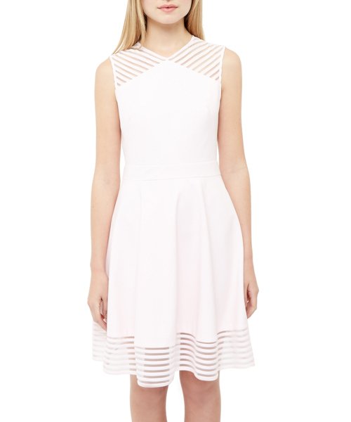 画像1: Ted Baker テッドベイカー Elesee Illusion Trim Dress 　ライトピンク (1)