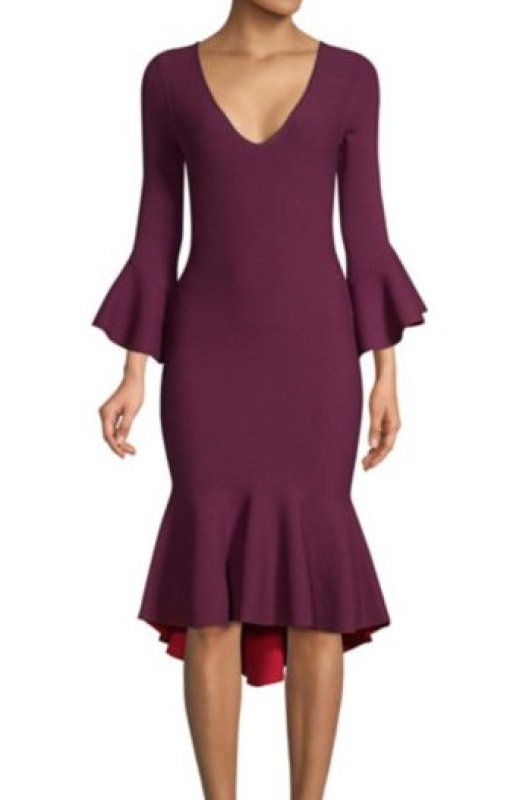 画像1: 【ドラマ使用】Milly ミリー　コントラストニットマーメイドドレス  10132 (1)