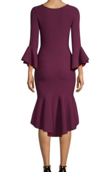 画像2: 【ドラマ使用】Milly ミリー コントラストニットマーメイドドレス  10132 (2)