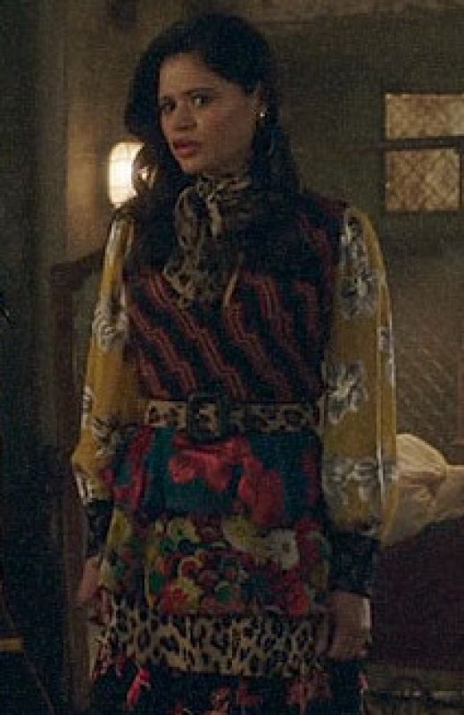 画像4: 【ブラックピンク、大石絵里さん着用、ドラマ使用】Alice + Olivia アリスアンドオリビア　Dasha Ruffle Tiered Dress  40801 (4)