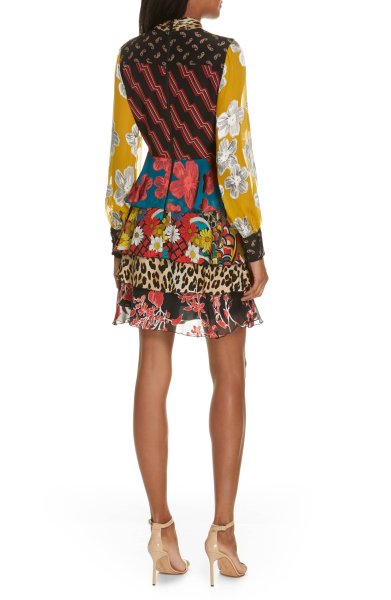 画像2: 【ブラックピンク、大石絵里さん着用、ドラマ使用】Alice + Olivia アリスアンドオリビア Dasha Ruffle Tiered Dress  40801 (2)
