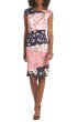 画像1: Vince Camuto  Floral Print Scuba Crepe Sheath Dress (1)