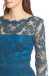 画像3: 期間限定セール！Tadashi Shoji タダシショージ  Lace & Crepe Long Sleeve Evening Gown ブルー系 (3)