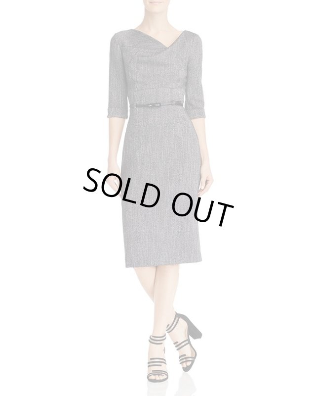 画像1: 【ドラマ使用】Black Halo ７分袖Jackie O Dress  ツイード (1)