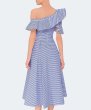 画像2: 【エリザベスバンクス愛用】Self Portrait　セルフポートレート　 Striped Shirting Frill Dress (2)