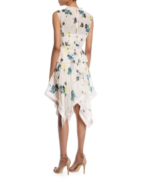 画像2: 【Carissa Loethen Culiner着用】Self Portrait セルフポートレート Graphic Floral Print Asymmetric Hem Dress  (2)