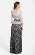 画像2: 再販売！Tadashi Shoji    Two-Tone Lace Combo Gown ブラック (2)