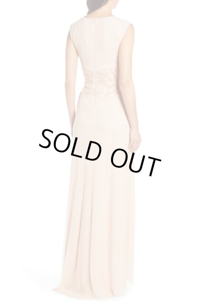画像2: 1点のみ即発!Tadashi Shoji タダシショージ   Mesh & Corded Lace Gown ピンク系 (2)