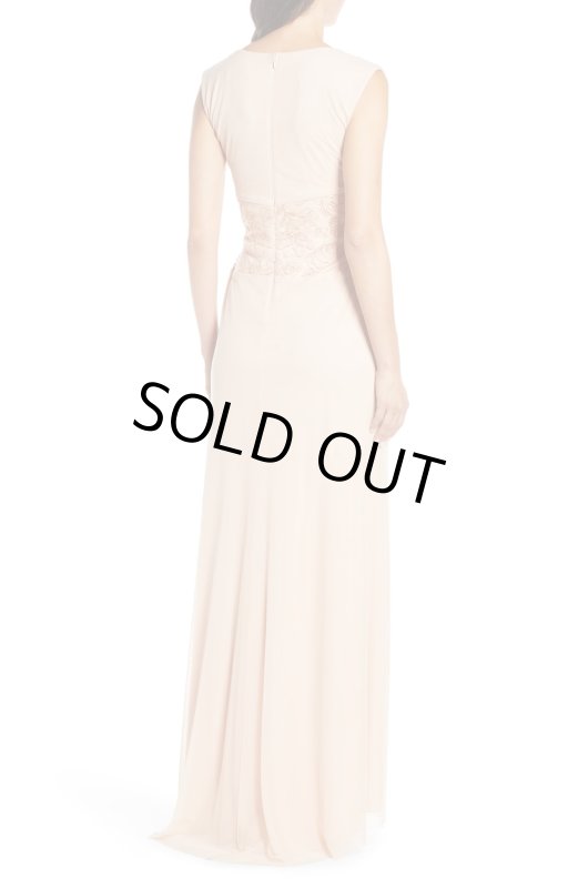 画像2: 1点のみ即発！Tadashi Shoji タダシショージ   Mesh & Corded Lace Gown ピンク系 (2)