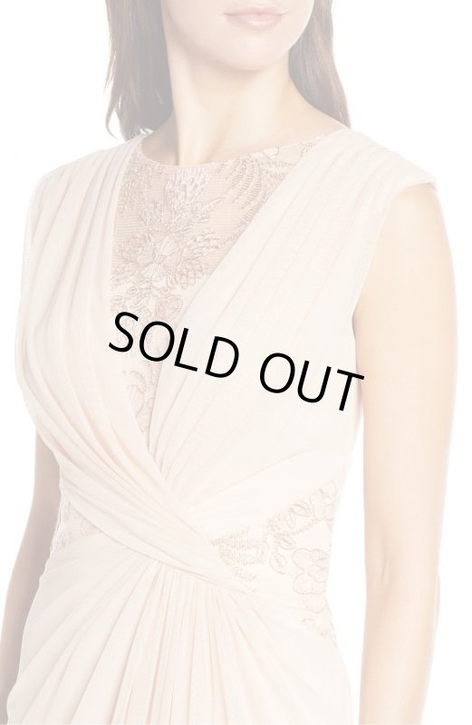 画像3: 1点のみ即発！Tadashi Shoji タダシショージ   Mesh & Corded Lace Gown ピンク系 (3)