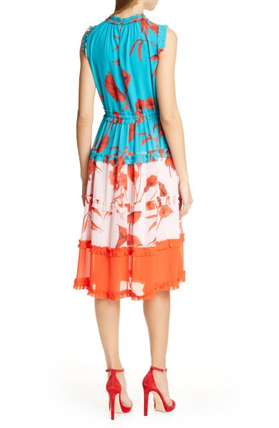 画像2: 【Cecilia Vega愛用】Ted Baker テッドベーカー Camelis Fantasia Tiered Midi Dress (2)