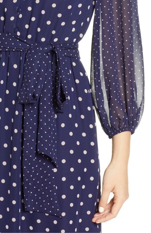 画像3: 【Sheinelle Jones着用】Eliza J 　水玉シフォンドレス (3)