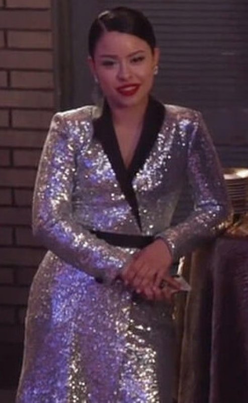 画像4: 【ドラマ使用】Rachel Zoe 　スパンコールフェイクラップドレス (4)