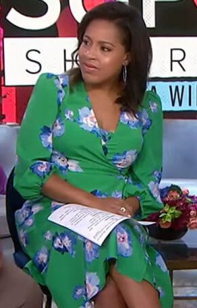 画像3: 【Sheinelle Jones着用】Eliza J  花柄フェイクラップグリーンドレス (3)