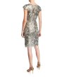 画像2: Tadashi Shoji タダシショージ   　 Cap-Sleeve Sequin Lace Dress (2)