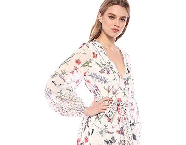 画像3: 【ドラマ使用】BCBGMAXAZRIA Mixed Wildflowers Asymmetrical Dress  (3)