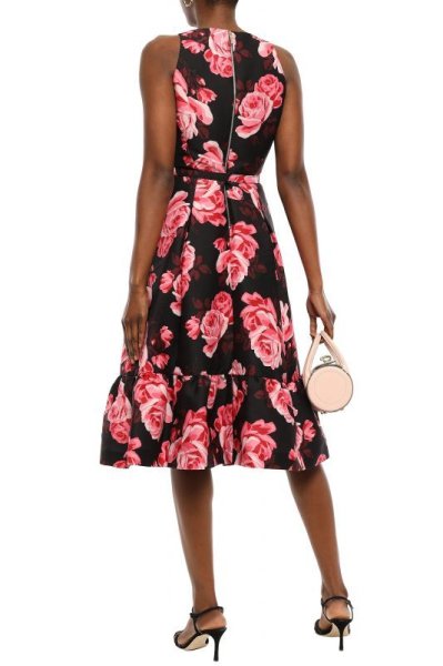 画像2: KATE SPADE New York   ケイトスペード ベルト付きローズプリントドレス (2)