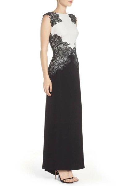 画像3: 再販売【遼河はるひさん愛用】Tadashi Shoji タダシショージ Layne Two Tone Gown ブラック (3)