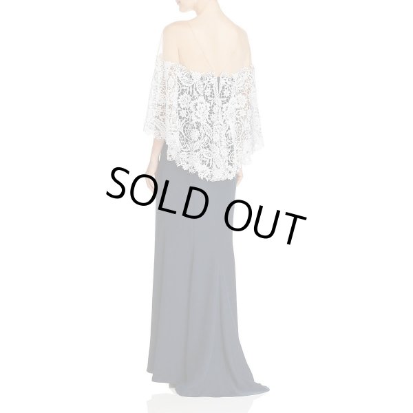 TADASHI SHOJI ケープ白ロングドレスAライン演奏会レイヤー TADASHI SHOJI ケープ白ロングドレスAライン演奏会レイヤー