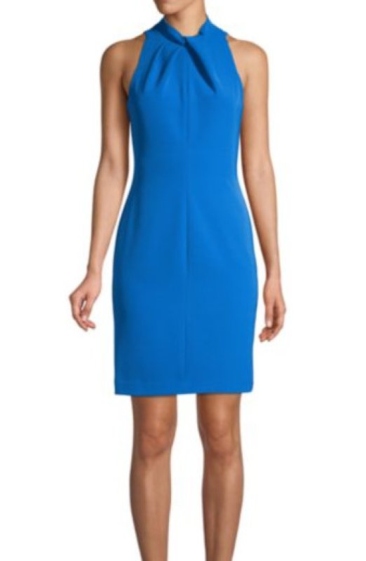 画像1: 【Hoda Kotb 愛用】Black Halo 　Zana Sheath Dress　ブルー系 (1)