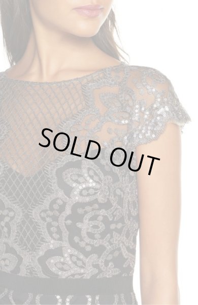 画像3: 【恋する母たち、吉田羊さん着用】Tadashi Shoji  タダシショージ スパンコールレースシースドレス  ブラック系 (3)