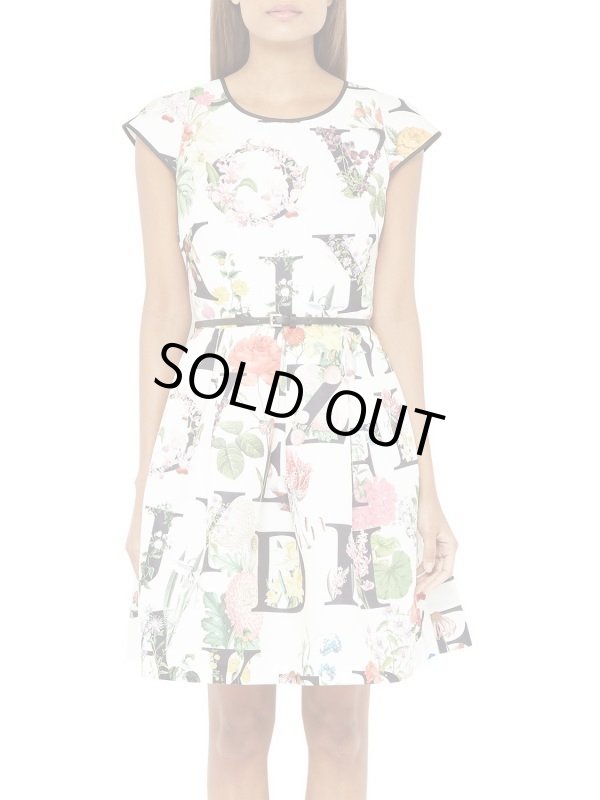 画像1: 【小林麻耶さんご着用】Ted Baker テッドベイカー 　Lusara A-Z Ditzy Ottoman Dress　ホワイト (1)