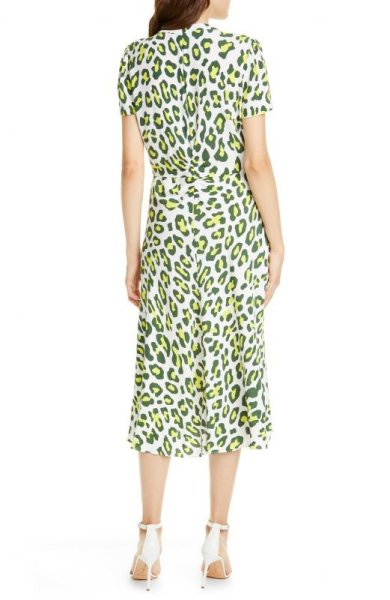 画像2: 【Dana Jacobson着用】Diane von Furstenberg ダイアンフォンファステンバーグ Cecilia レオパード柄ドレス  (2)