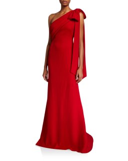 【TADASHI SHOJI】フォクシー ワンショルダー ガウン セール！Tadashi Shoji タダシショージ オフショルダーペプラム