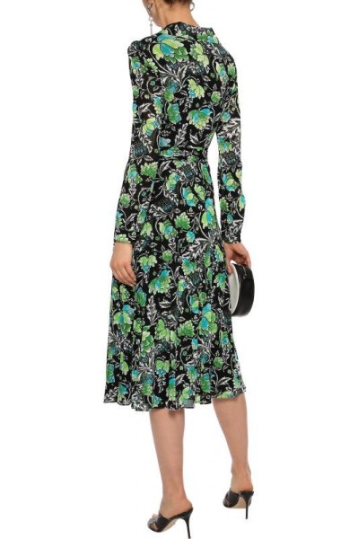 画像2: 【テレビ使用】Diane von Furstenberg ダイアンフォンファステンバーグ Phoenix Floral Wrap Dress (2)