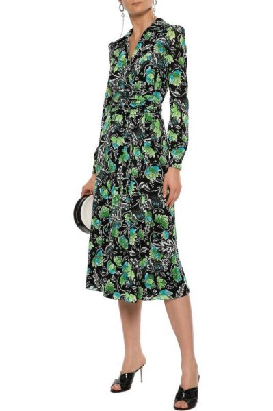 画像1: 【テレビ使用】Diane von Furstenberg　ダイアンフォンファステンバーグ　Phoenix Floral Wrap Dress (1)