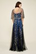 画像2: 【Christina Hendricks愛用】Tadashi Shoji タダシショージ　Neptune Metallic Embroidered Gown　ネイビー系 (2)