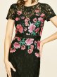 画像3: Tadashi Shoji  タダシショージ SEDA　花柄刺繍ドレス　ブラック、ピンク系  42201 (3)