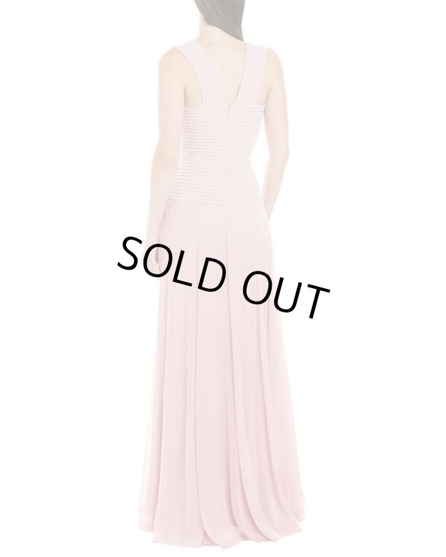 画像2: Tadashi Shoji タダシショージ   ジャージーピンタックドレス　ピンク系 (2)