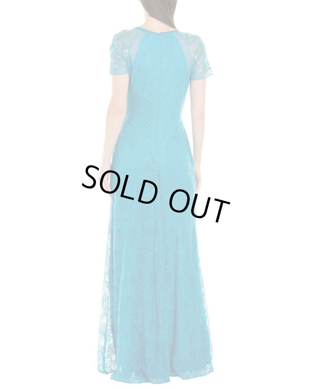 画像2: Tadashi Shoji タダシショージ ブルーレースロングドレス  ブルー系 (2)