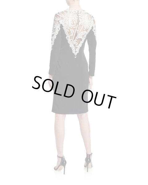 画像2: Tadashi Shoji タダシショージ   Long-Sleeve Crepe Dress ブラック (2)