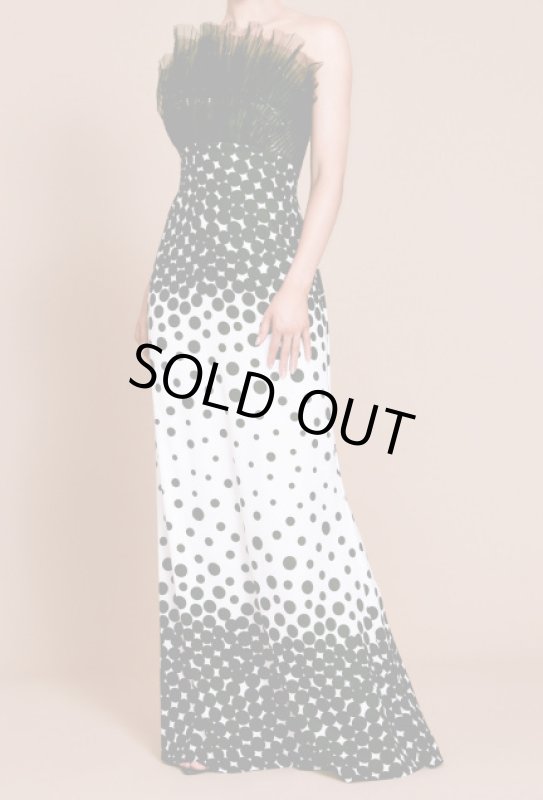 画像1: サイズ追加、再販売セール！【アンミカさん着用】Tadashi Shoji タダシショージ  Lupita Tulle Gown　ブラック、ホワイト (1)