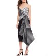 画像1: Tadashi Shoji タダシショージ  Strapless Sweetheart Neck Polka Dot Dress　ブラック、ホワイト (1)