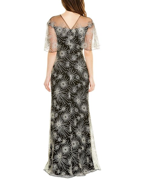 画像2: Tadashi Shoji タダシショージ Embroidered Gown ブラック系 (2)