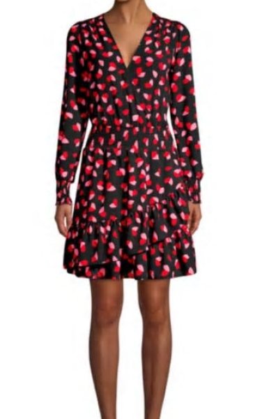 画像1: 【Kit Hoover着用】Michael Michael Kors マイケルコース　Petal-Print Ruffle Wrap Dress (1)