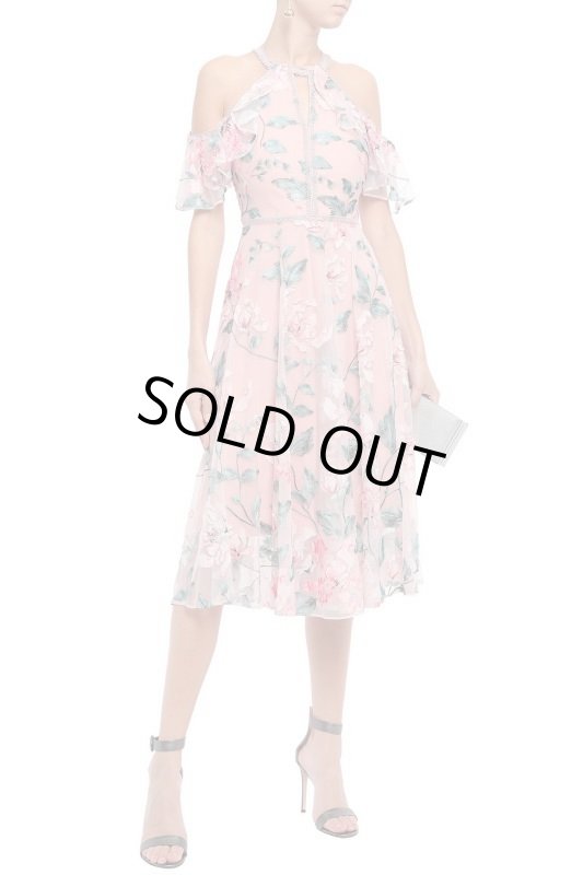 画像1:  Marchesa Notte マルケッサノッテ　コールドショルダー花柄ドレス (1)