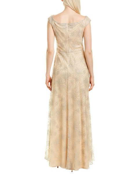 画像3: 【松島花さん、大石絵理さん着用】Tadashi Shoji タダシショージ Embroidered Gown ベージュ系 (3)