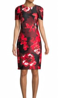 人気☆カルバンクライン 花柄シースドレス カルバンクライン 花柄 シースドレス (Calvin Klein/ワンピース