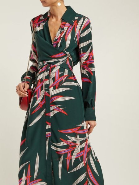 画像3: セール!【エヴァロンゴリア着用】Diane von Furstenberg ダイアンフォンファステンバーグ plunge wrap dress (3)