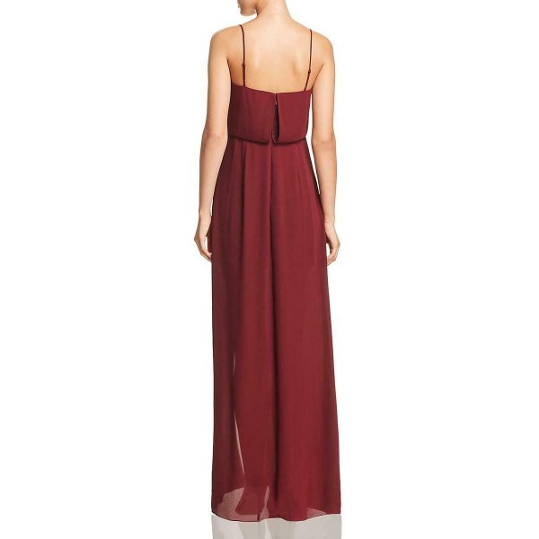 画像2: BCBGMAXAZRIA   Sleeveless Faux-Wrap Evening Dress  09251 (2)
